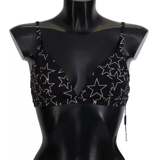 Dolce & Gabbana Black Millennials Star Non Wire Cotton Bra Underwear
