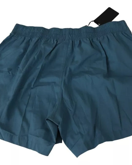 Dolce & Gabbana Blue Cotton Regular Boxer Shorts Underwear