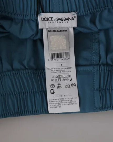 Dolce & Gabbana Blue Cotton Regular Boxer Shorts Underwear