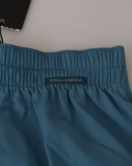 Dolce & Gabbana Blue Cotton Regular Boxer Shorts Underwear