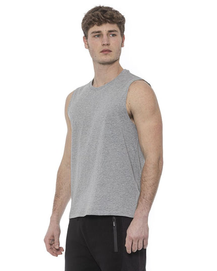 Tond Gray Cotton Men Tank Top