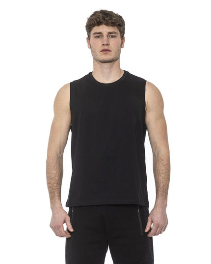 Tond Black Cotton Men Tank Top