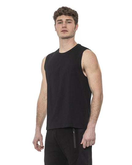 Tond Black Cotton Men Tank Top
