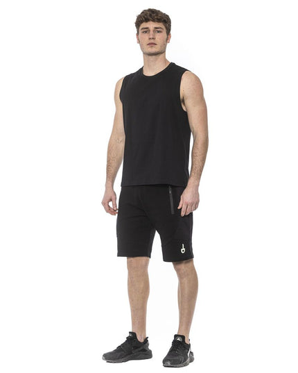 Tond Black Cotton Men Tank Top