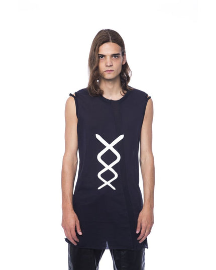 Nicolo Tonetto Black Cotton Men Tank Top