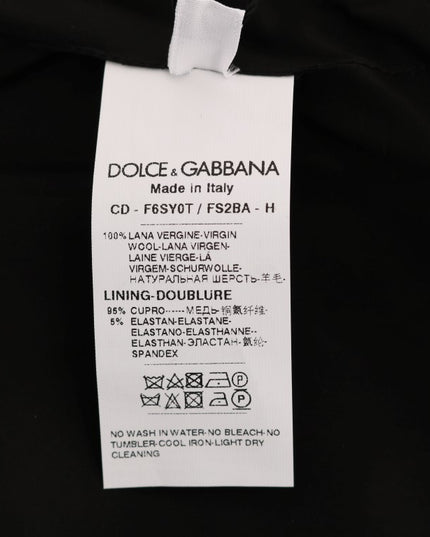 Dolce & Gabbana Gray Polka Dotted Sheath Wool Dress