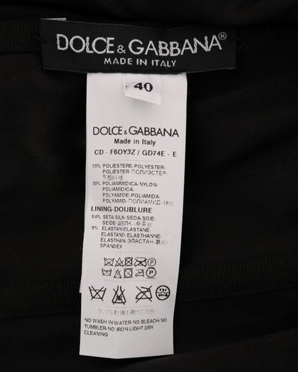 Dolce & Gabbana Black Red Polka Sequined Shift Dress