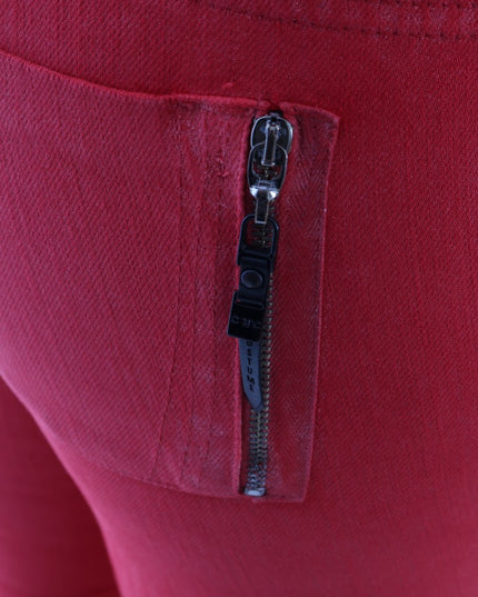 Costume National Red Cotton Stretch Slim Jeans