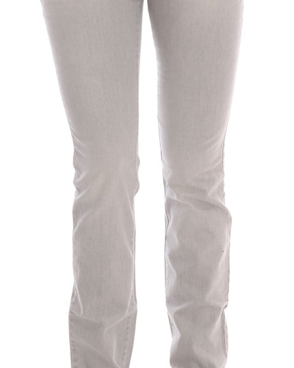 Costume National Gray Wash Cotton Slim Jeans
