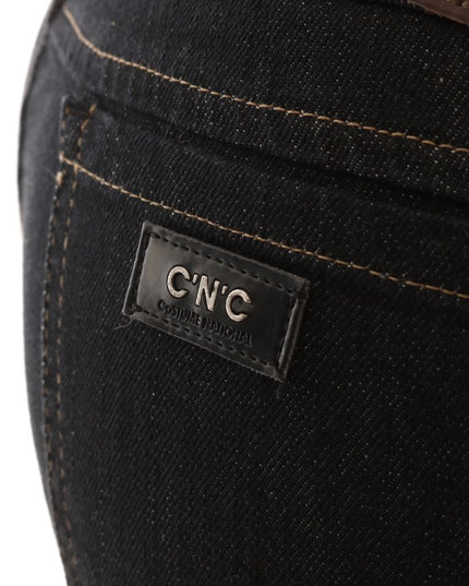 Costume National Blue Cotton Stretch Slim Fit Jeans