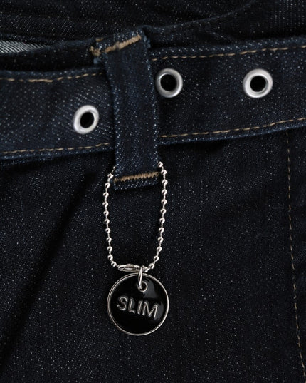 Costume National Blue Cotton Stretch Slim Fit Jeans