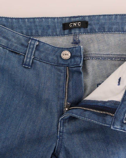 Costume National Blue Wash Cotton Slim Denim Jeans