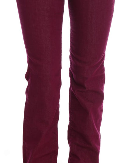 Costume National Red Wash Cotton Stretch Denim Jeans