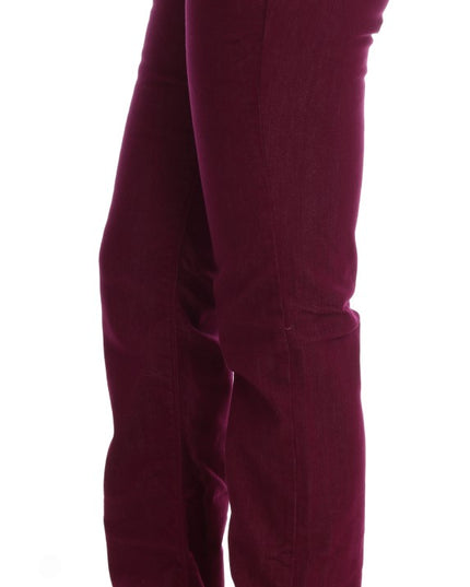 Costume National Red Wash Cotton Stretch Denim Jeans