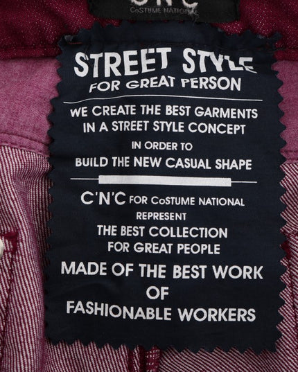 Costume National Red Wash Cotton Stretch Denim Jeans