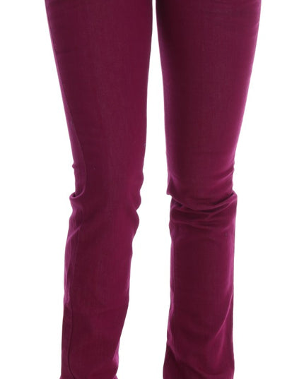 Costume National Purple Cotton Stretch Slim Denim Jeans