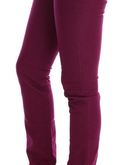 Costume National Purple Cotton Stretch Slim Denim Jeans