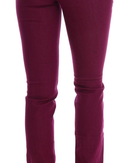 Costume National Purple Cotton Stretch Slim Denim Jeans
