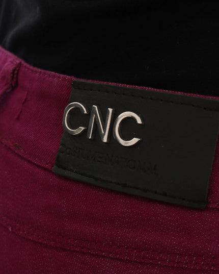 Costume National Purple Cotton Stretch Slim Denim Jeans