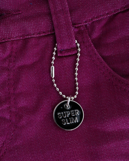 Costume National Purple Cotton Stretch Slim Denim Jeans