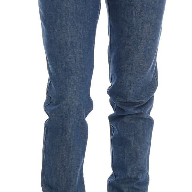Costume National Blue Wash Cotton Boyfriend Fit Jeans