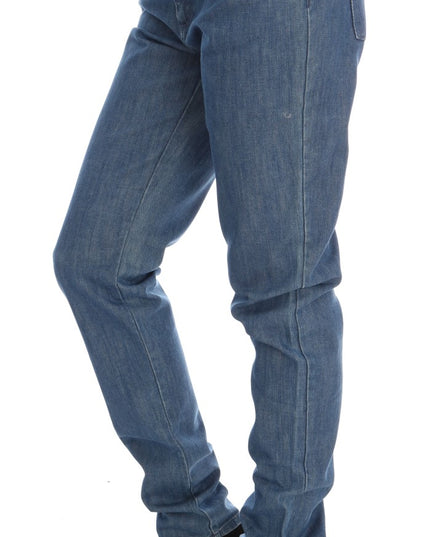 Costume National Blue Wash Cotton Boyfriend Fit Jeans