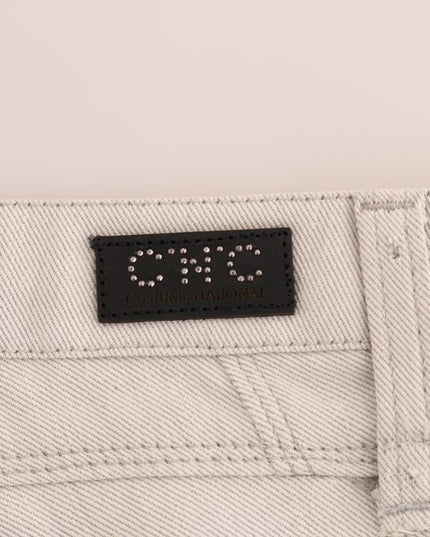 Costume National White Cotton Stretch Slim Jeans