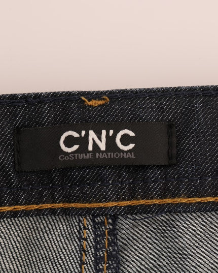 Costume National Dark Blue Cotton Classic Fit Jeans