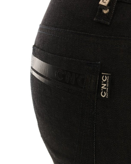 Costume National Blue Cotton Stretch Slim Fit Jeans