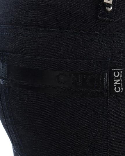 Costume National Blue Cotton Stretch Slim Fit Jeans