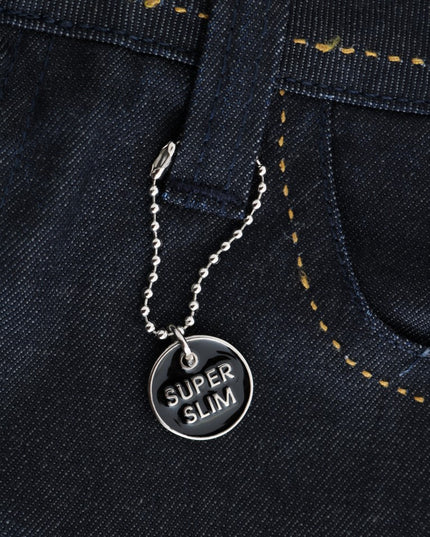 Costume National Blue Cotton Stretch Slim Fit Jeans