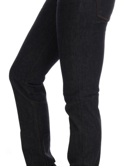 Costume National Blue Cotton Stretch Slim Fit Jeans