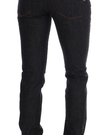 Costume National Blue Cotton Stretch Slim Fit Jeans