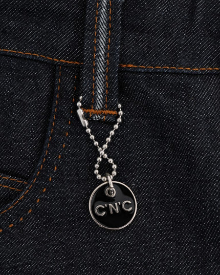 Costume National Blue Cotton Stretch Slim Fit Jeans