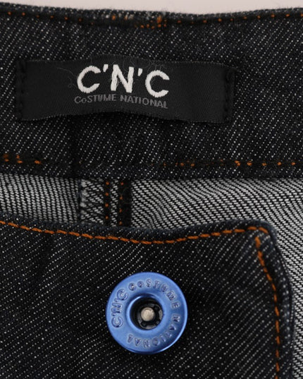 Costume National Blue Cotton Stretch Slim Fit Jeans