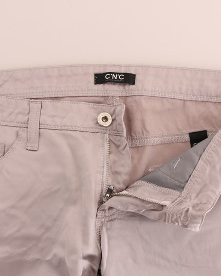 Costume National Beige Cotton Slim Fit Jeans