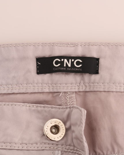 Costume National Beige Cotton Slim Fit Jeans