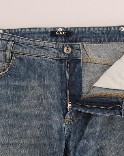 Costume National Blue Cotton Stretch Denim Jeans