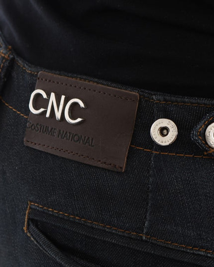 Costume National Dark Blue Cotton Slim Fit Jeans