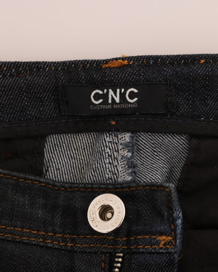 Costume National Dark Blue Cotton Slim Fit Jeans