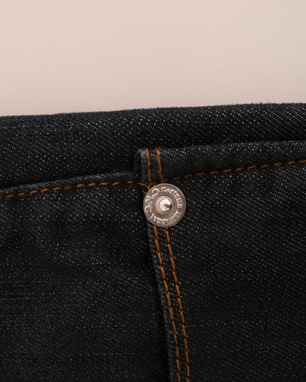 Costume National Dark Blue Cotton Slim Fit Jeans