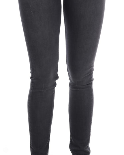 Acht Gray Cotton Slim Fit Denim Jeans