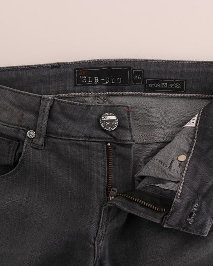 Acht Gray Cotton Slim Fit Denim Jeans