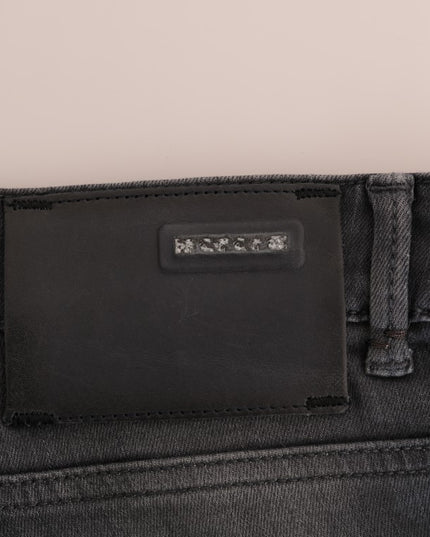 Acht Gray Cotton Slim Fit Denim Jeans