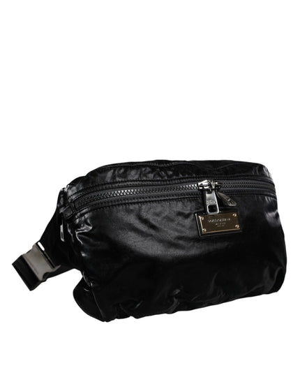 Dolce & Gabbana Black Nylon Fabric Belt Waist Fanny Pack Bag