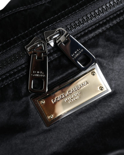 Dolce & Gabbana Black Nylon Fabric Belt Waist Fanny Pack Bag