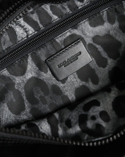 Dolce & Gabbana Black Nylon Fabric Belt Waist Fanny Pack Bag