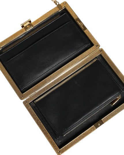 Dolce & Gabbana Maroon Leather Clutch Evening Crossbody Bag