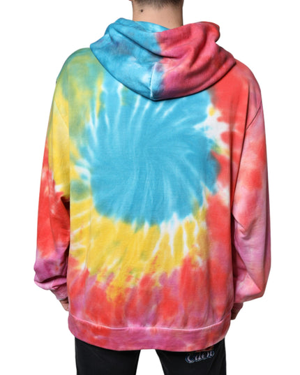 Dolce & Gabbana Multicolor Tie Dye Hooded Sweatshirt Sweater