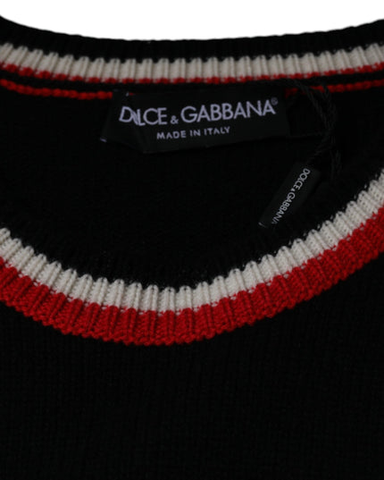 Dolce & Gabbana Black Cashmere Pig of the Year Pullover Sweater